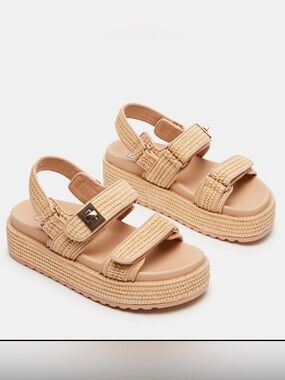 Steve Madden BIGMONA Woven Platform Sandals